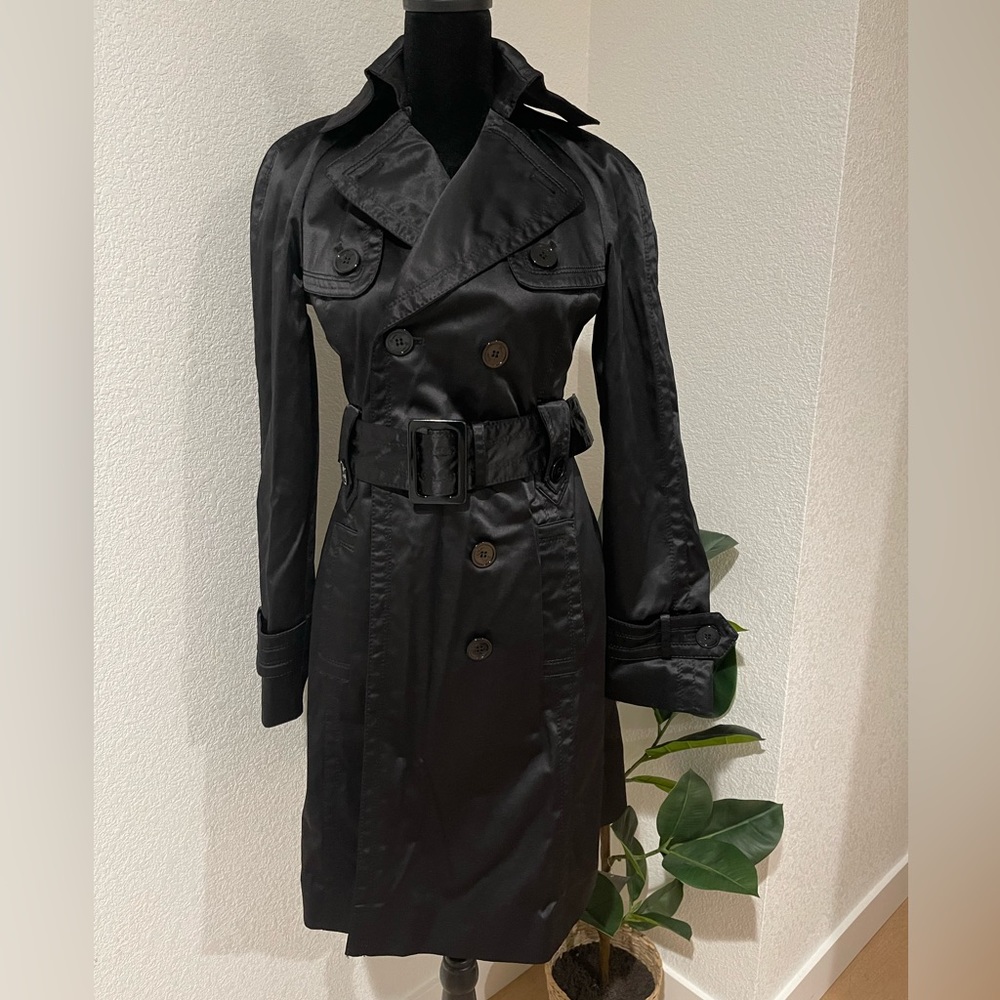 Jessica Simpson Trench Coat Sz XS Black